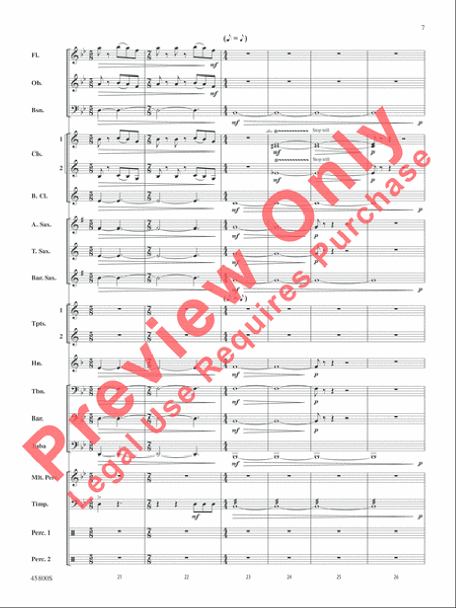 Suite from Fantastic Beasts and Where to Find Them Concert Band scores gallery preview page 8