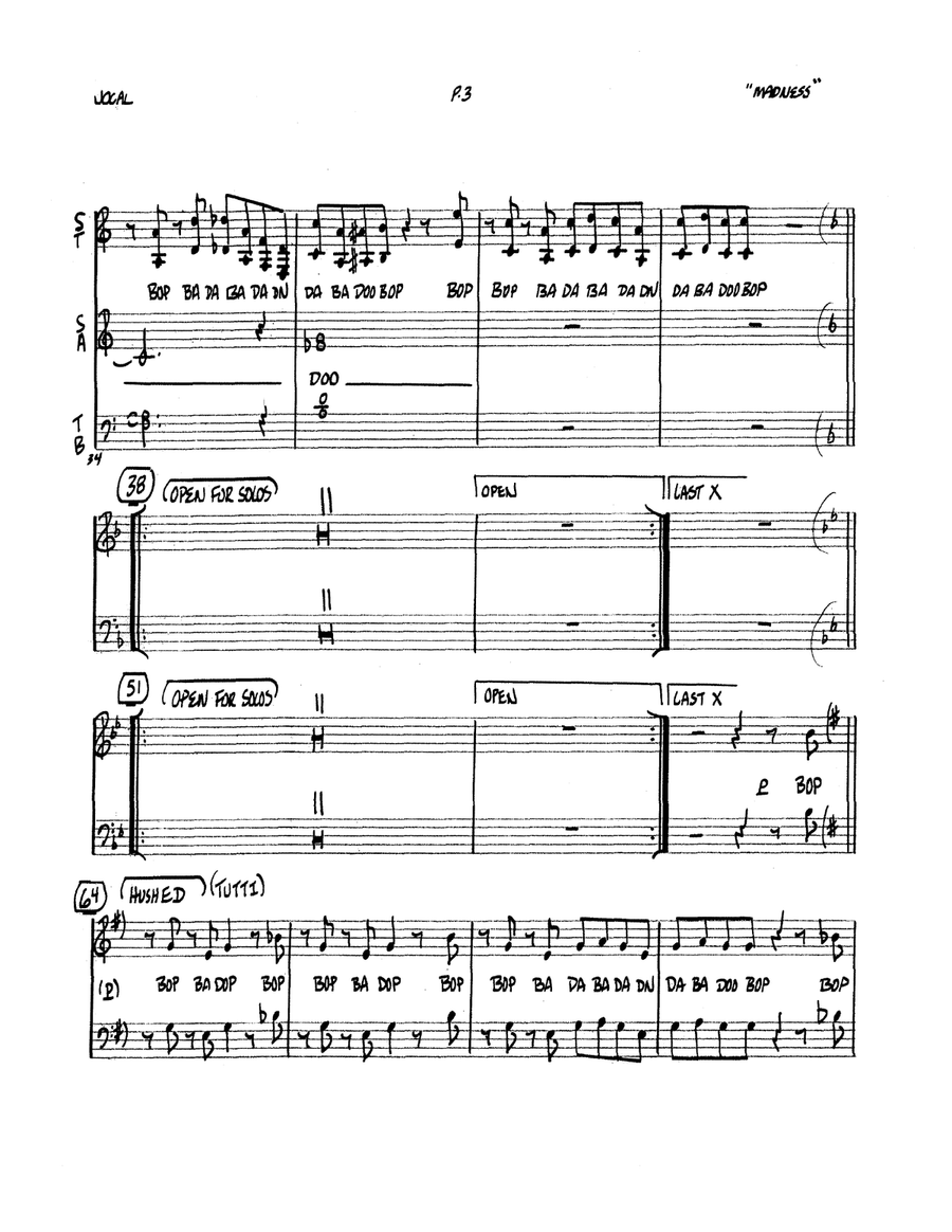Tenor Madness 4-Part scores gallery preview page 3