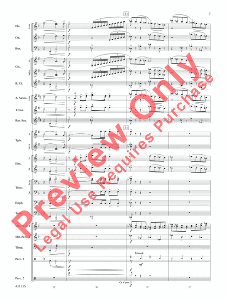 And Heaven and Nature Ring! Concert Band scores gallery preview page 10
