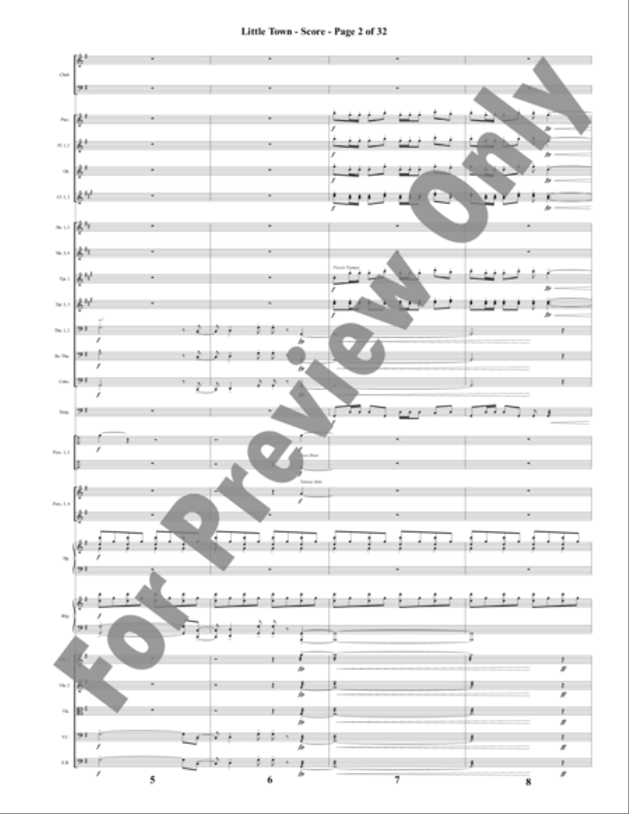 Little Town - Orchestration Little Town - Orchestration Choir scores gallery preview page 3