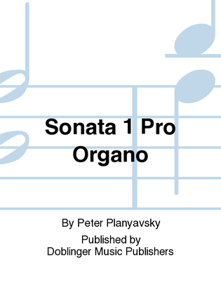 Book cover for Sonata 1 pro organo