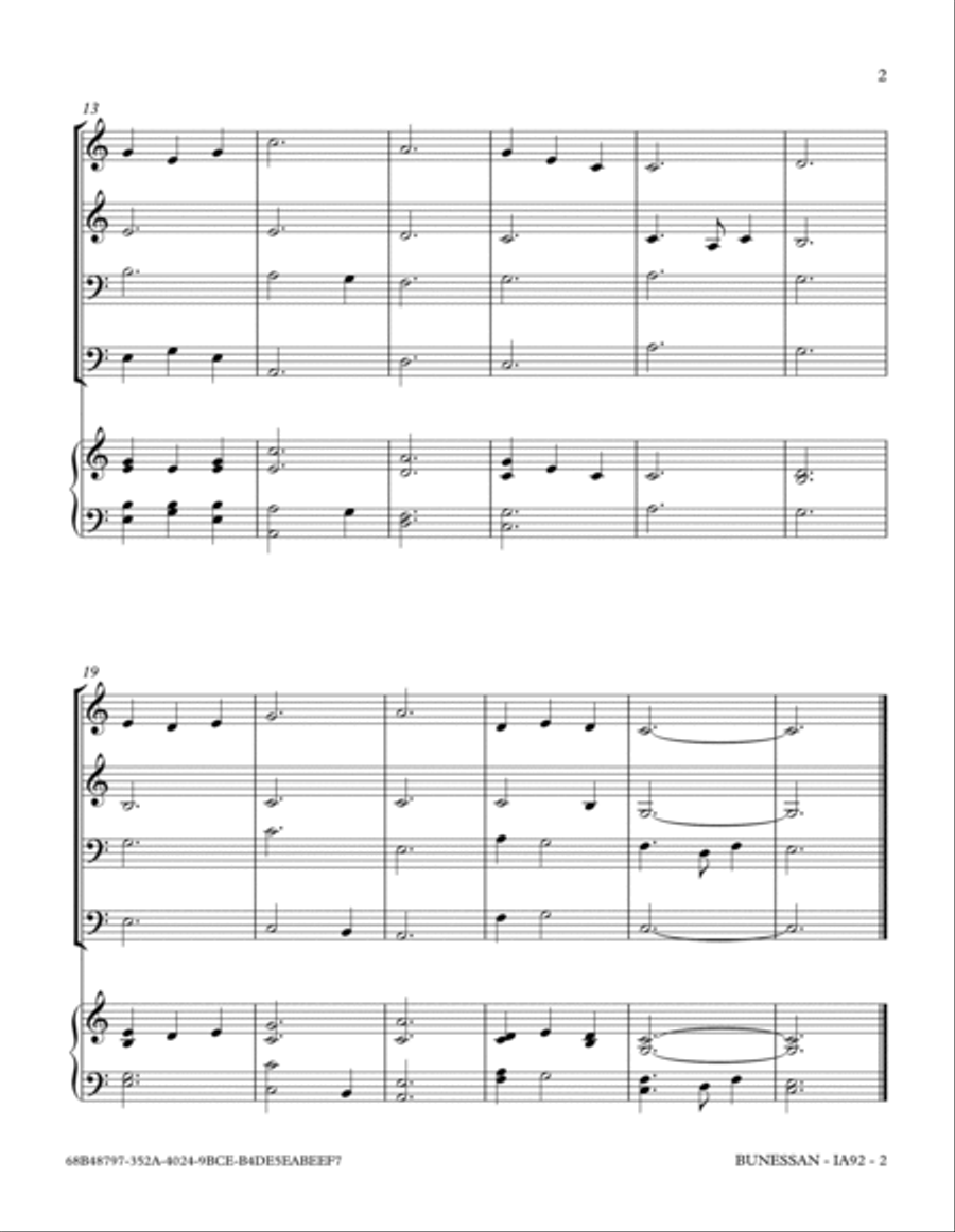 BUNESSAN (Morning Has Broken) Small Ensemble scores gallery preview page 3