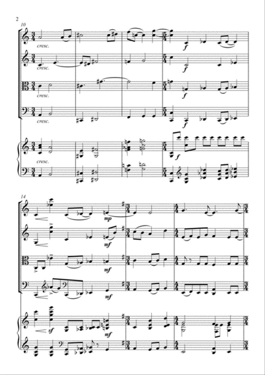 Adagio for Harp and Strings Chamber Orchestra scores gallery preview page 2