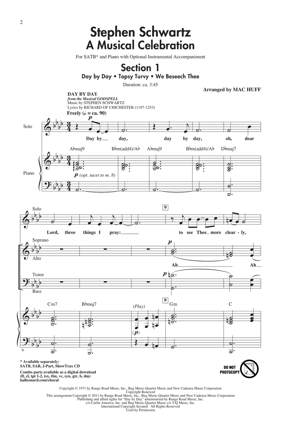 Stephen Schwartz: A Musical Celebration (Medley)