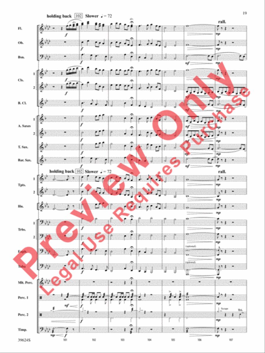 Cradle Hymn Concert Band scores gallery preview page 20