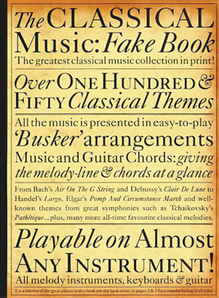 Book cover for The Classical Music Fake Book