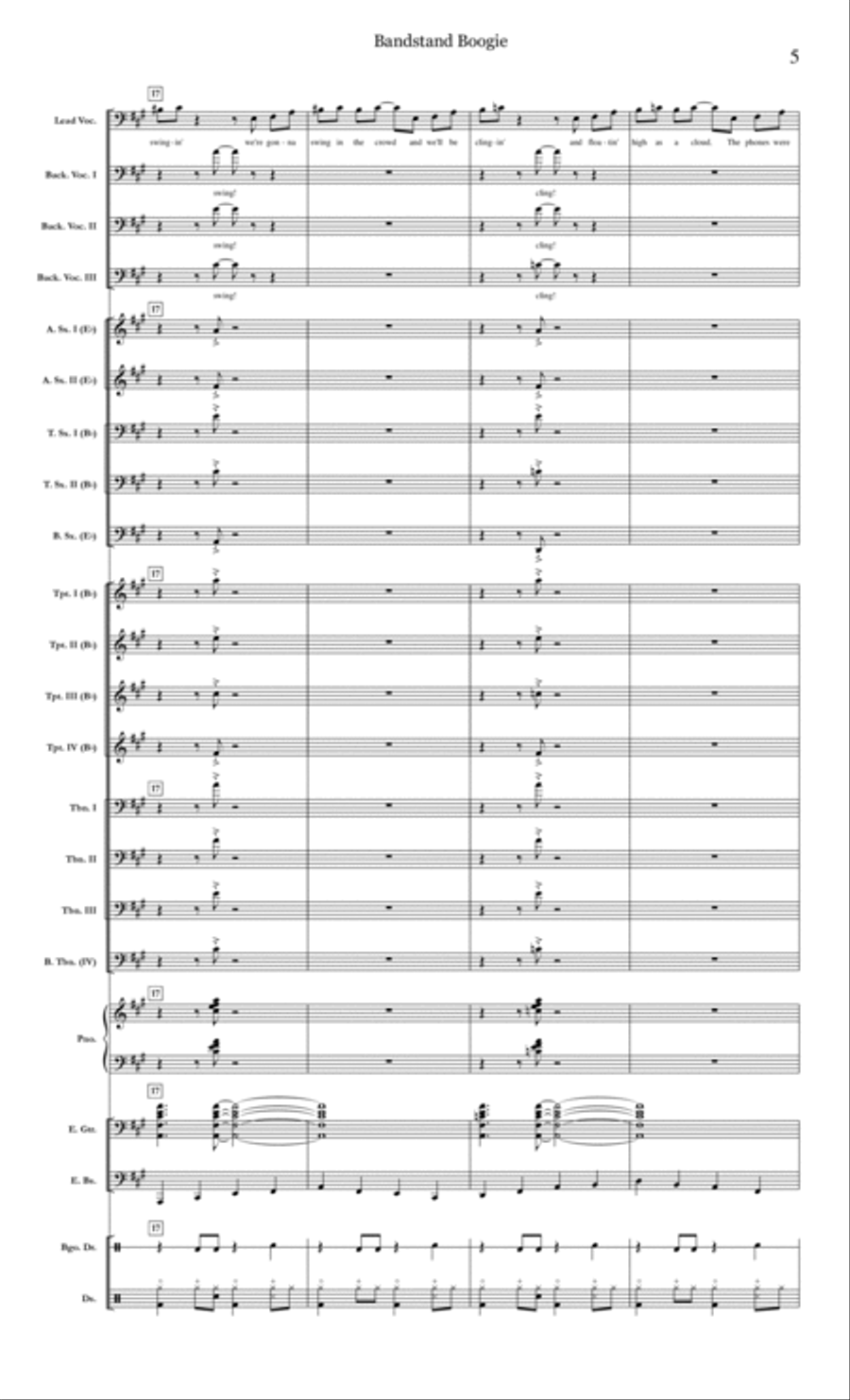 Jump Shout Boogie Jazz Ensemble scores gallery preview page 5