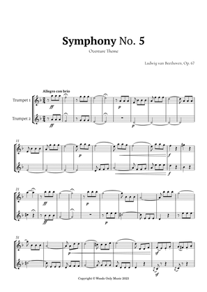 Book cover for Symphony No. 5 by Beethoven for Trumpet Duet