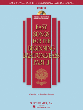 Book cover for Easy Songs for the Beginning Baritone/Bass – Part II