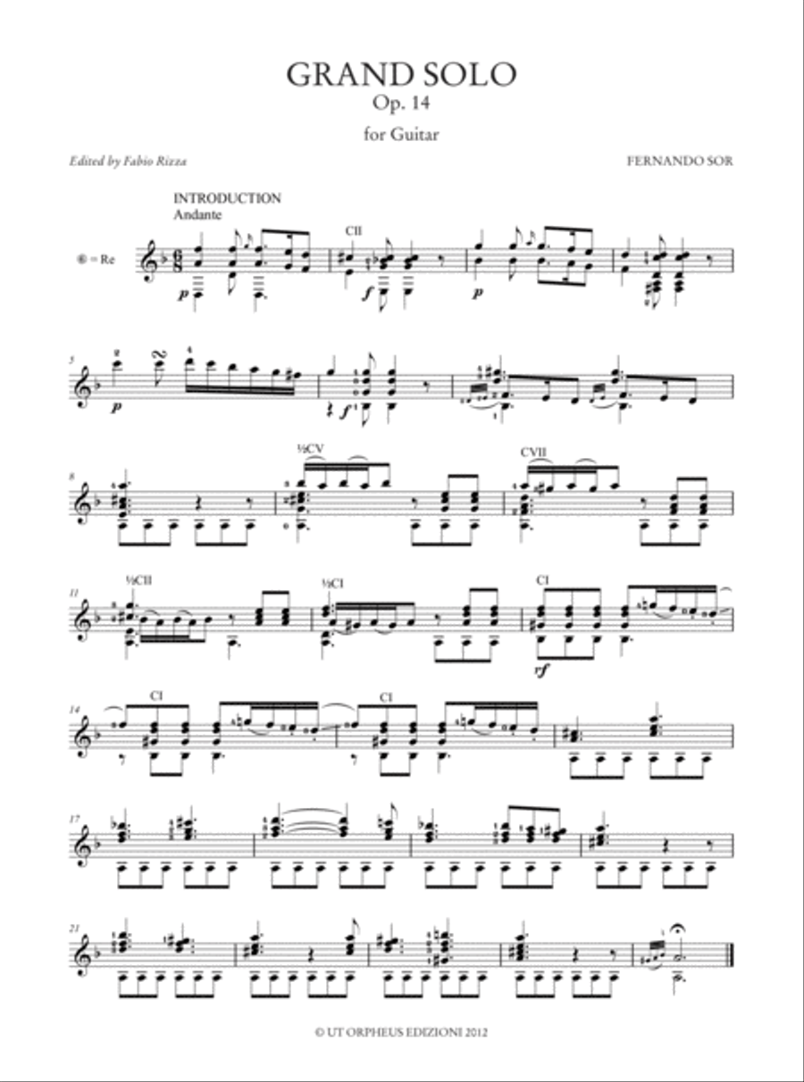 Grand Solo Op. 14 for Guitar Acoustic Guitar scores gallery preview page 2