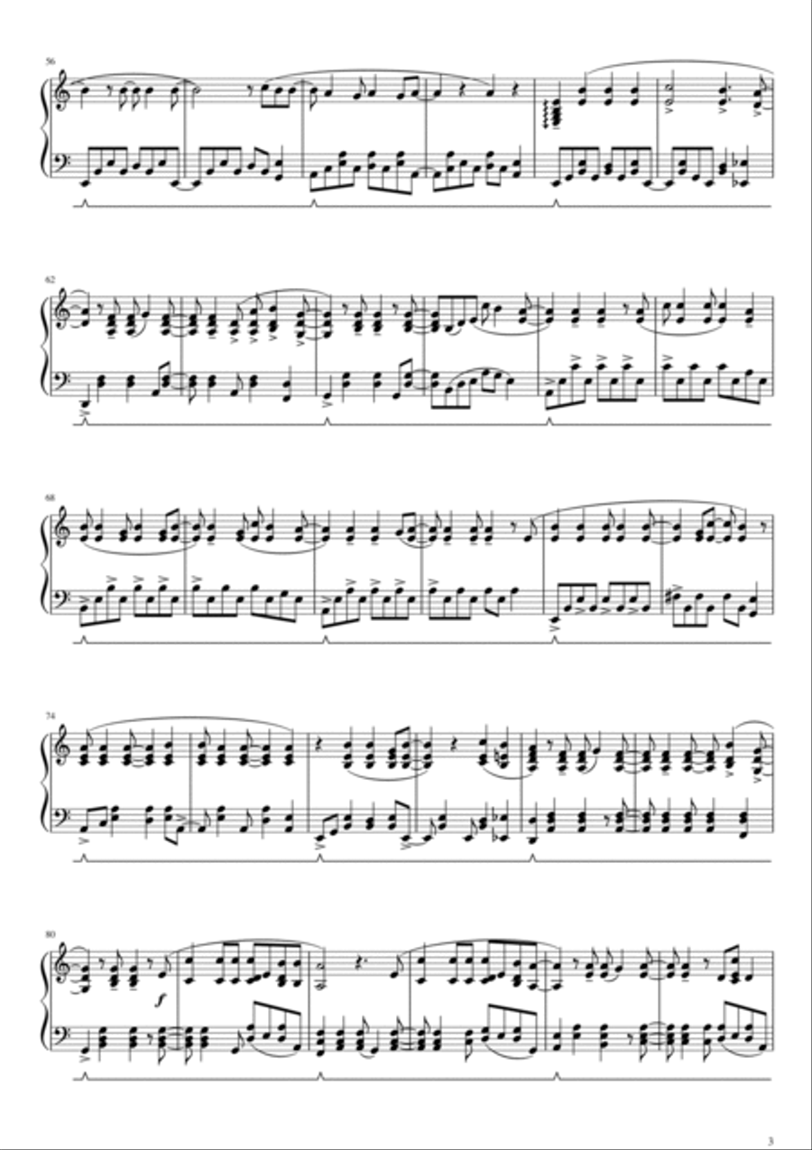 Losing My Religion Piano Solo scores gallery preview page 3