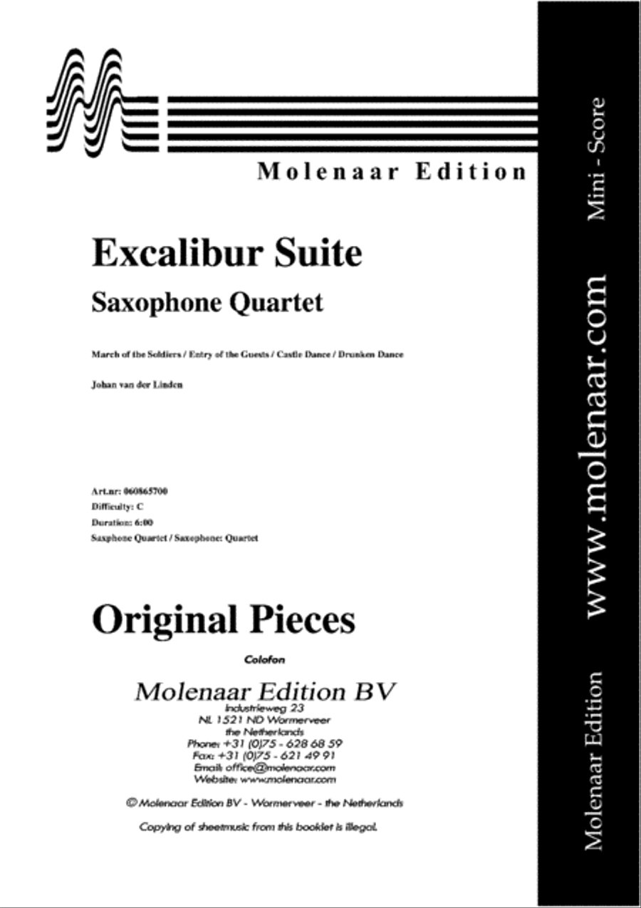 Excalibur Suite Saxophone Quartet scores gallery preview page 2