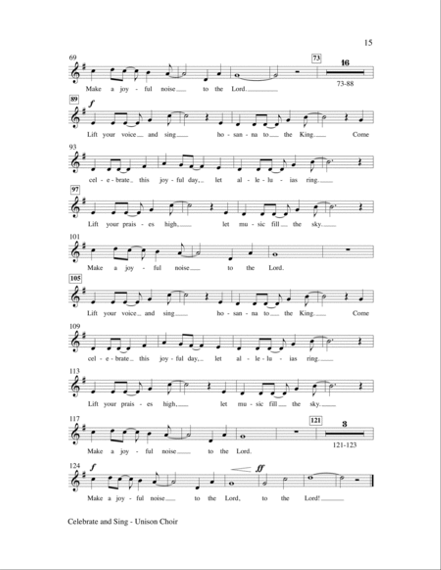 Celebrate and Sing Celebrate and Sing 4-Part scores gallery preview page 15