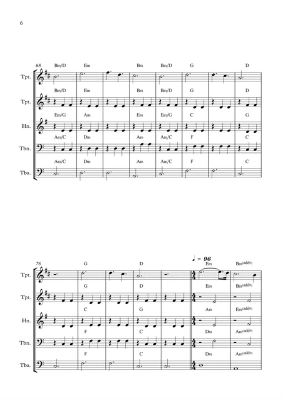 La Valse D'amelie Brass Ensemble scores gallery preview page 6
