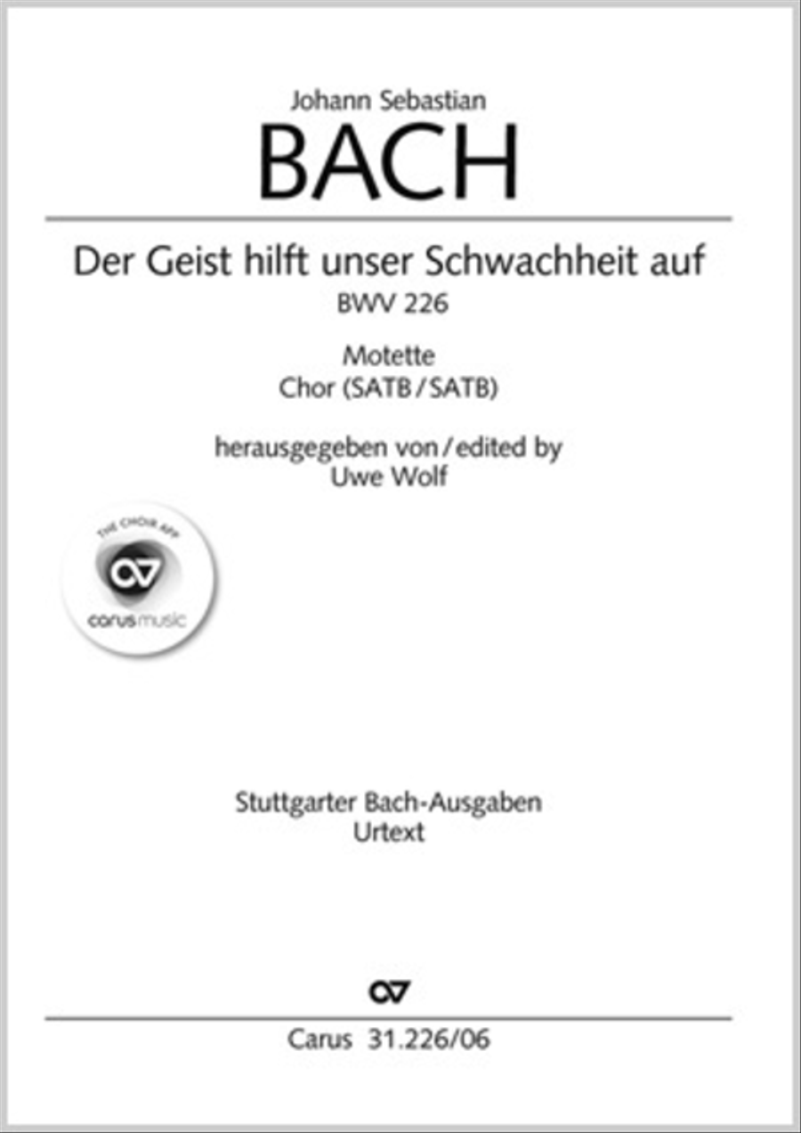 The Spirit makes our weakness strong (Der Geist hilft unser Schwachheit auf) 4-Part scores gallery preview page 1