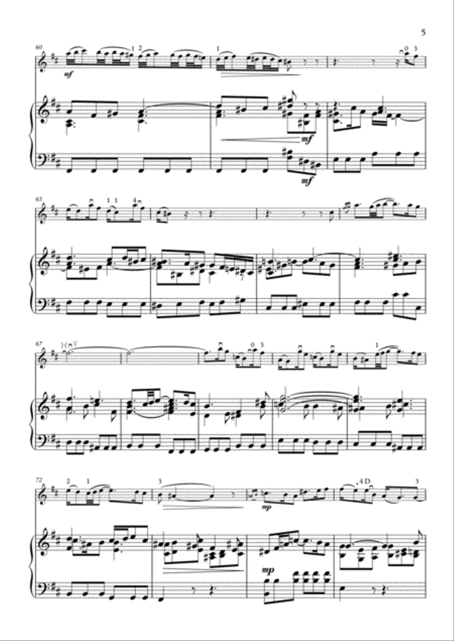 Bach-Pokhanovski Aria from St. Matthew's Passions arranged for violin and piano Violin Solo scores gallery preview page 5