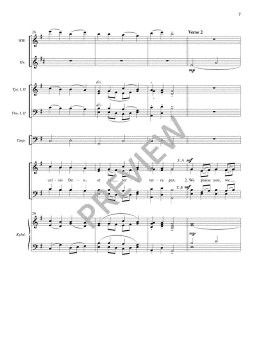Gloria from the "New Mass for John Carroll" - Full Score and Parts