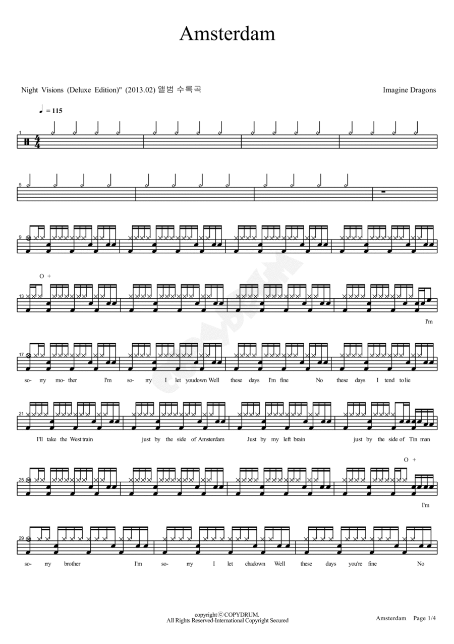 Amsterdam Amsterdam Drum Set scores gallery preview page 1