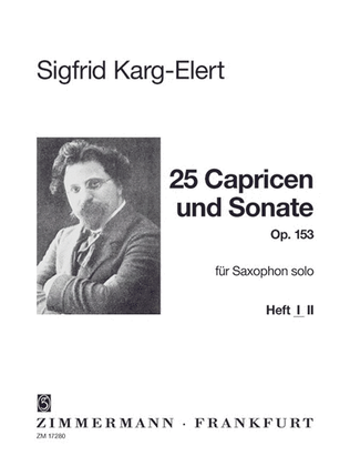 Book cover for 25 Caprices and Sonata Op. 153 Heft 1