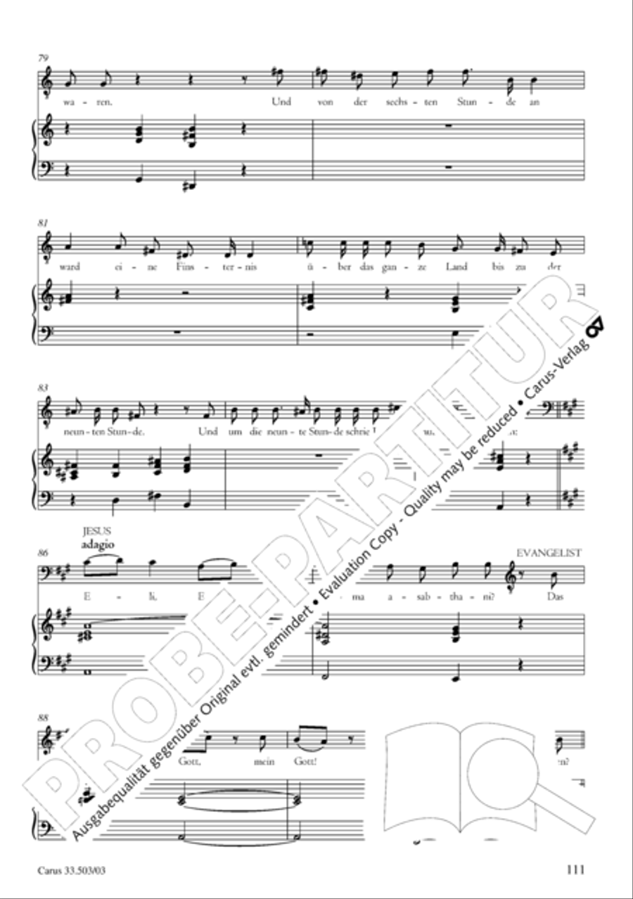 Passion according to St. Matthew (Passions-Musik nach dem Evangelisten Matthaus) SSATB scores gallery preview page 112
