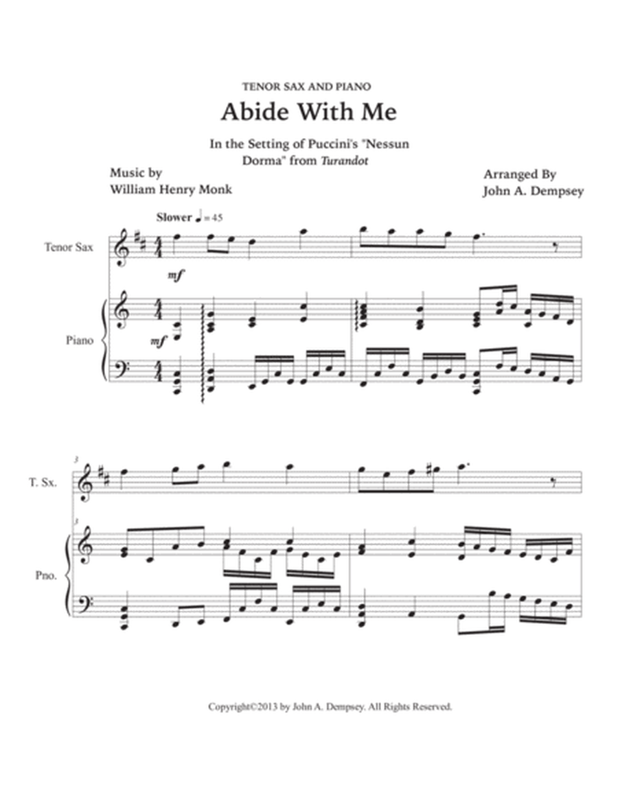 Abide with Me (Tenor Sax and Piano) image number null