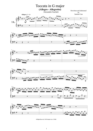 Book cover for Scarlatti A - Toccata No.14 in G major for Harpsichord (or Piano)
