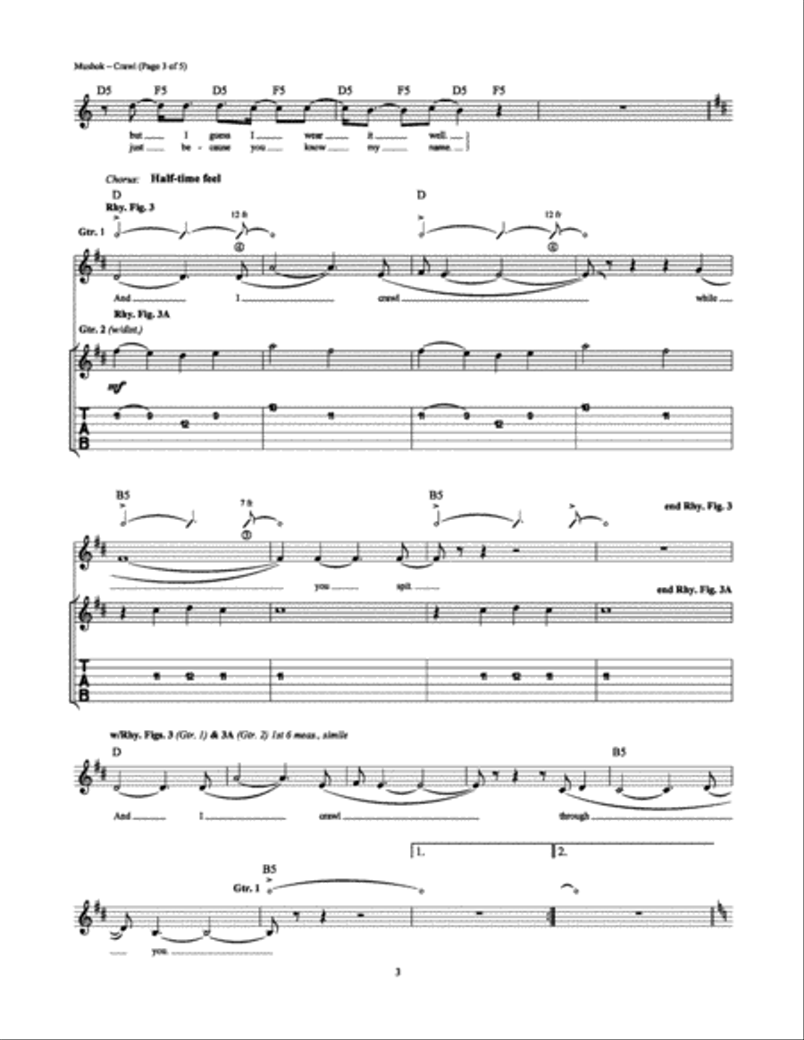 Crawl Electric Guitar scores gallery preview page 3