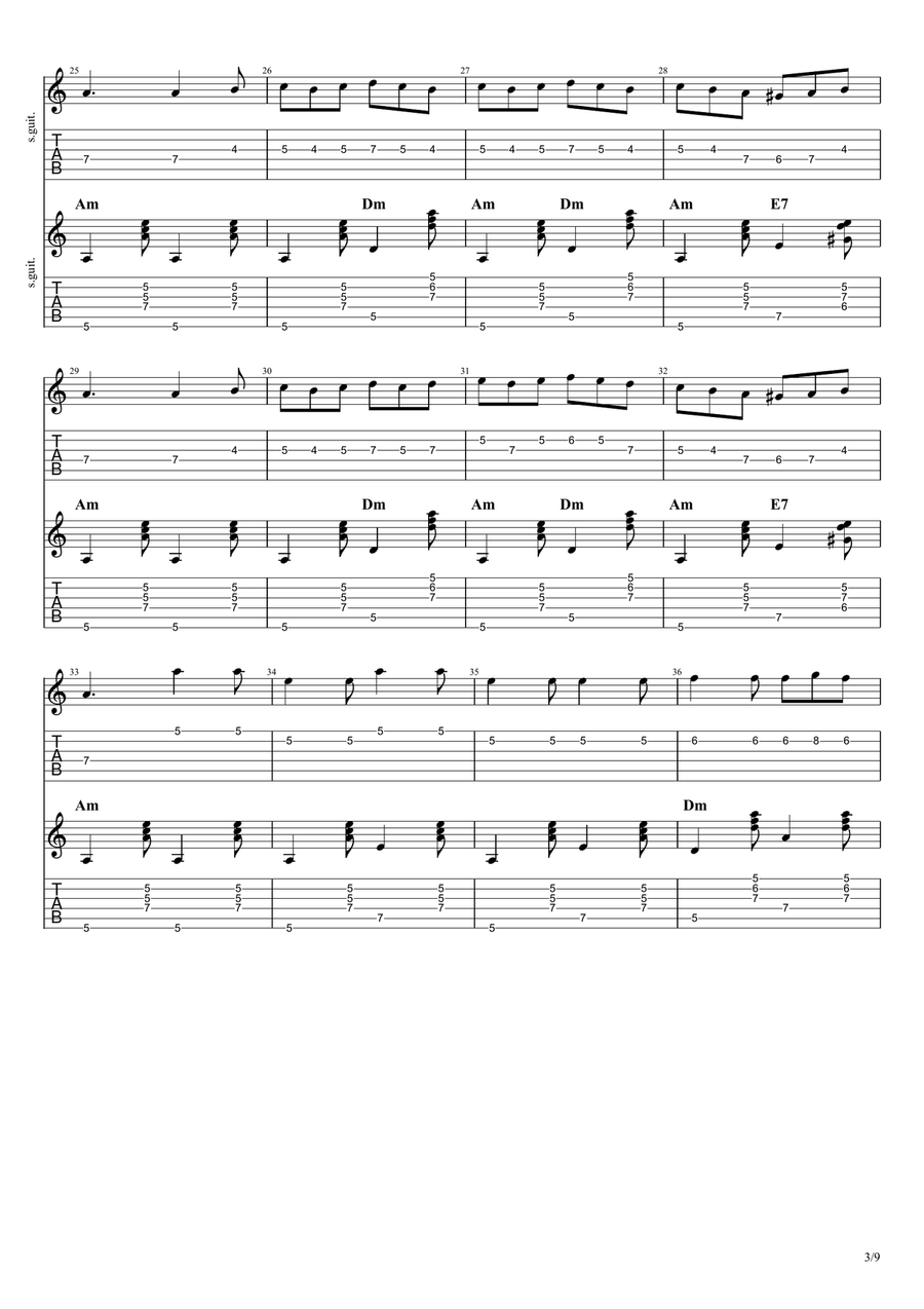 Tarantella Napoletana Acoustic Guitar scores gallery preview page 3