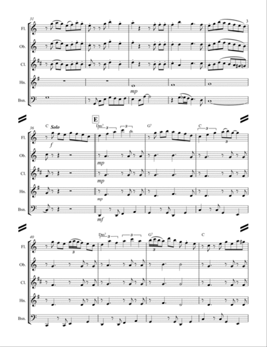 Cherry Pink And Apple Blossom White Woodwind Quintet scores gallery preview page 4