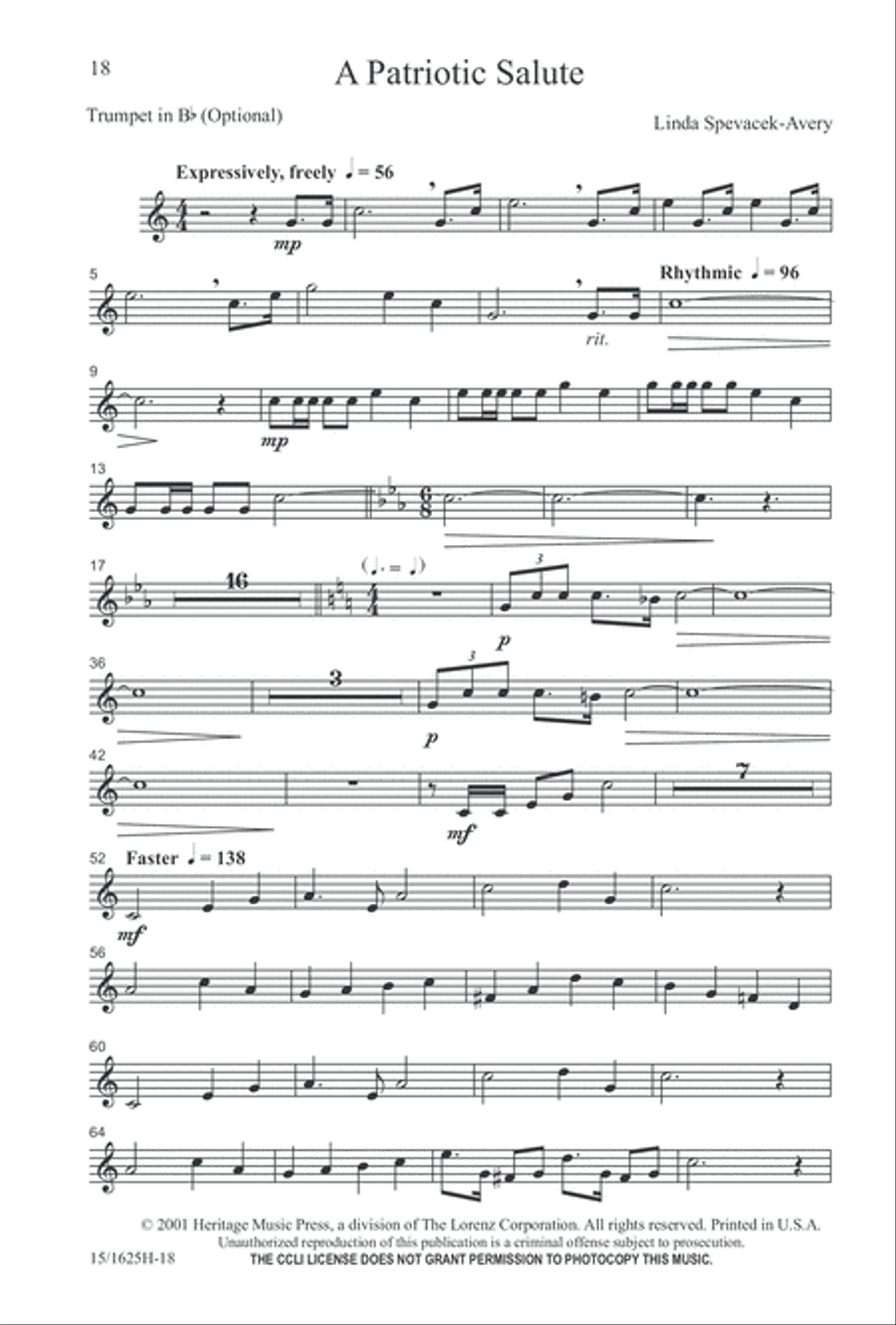 A Patriotic Salute A Patriotic Salute 2-Part scores gallery preview page 18