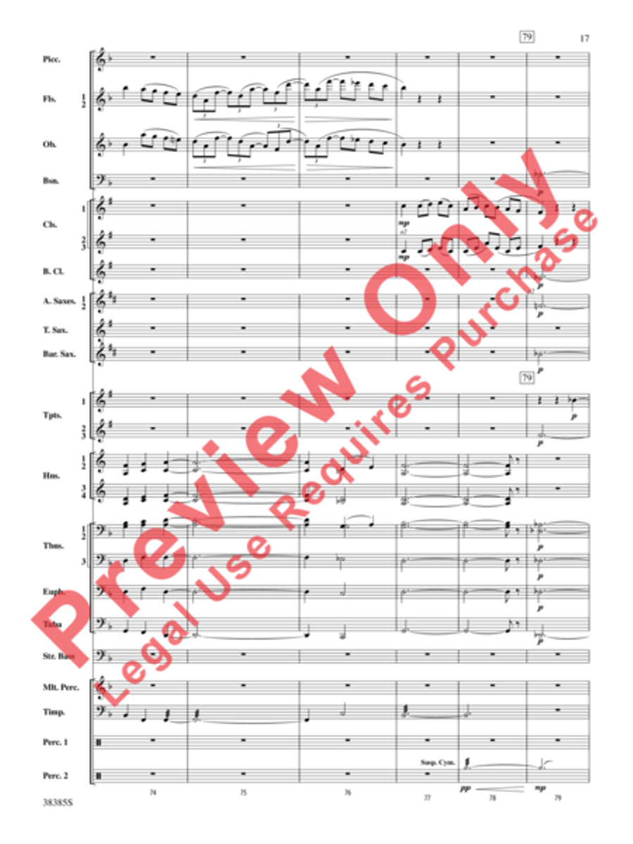 Fantasia on the Alleluia Hymn Concert Band scores gallery preview page 10