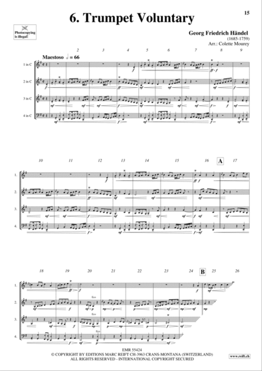 10 Greatest Voluntaries Woodwind Quartet scores gallery preview page 8