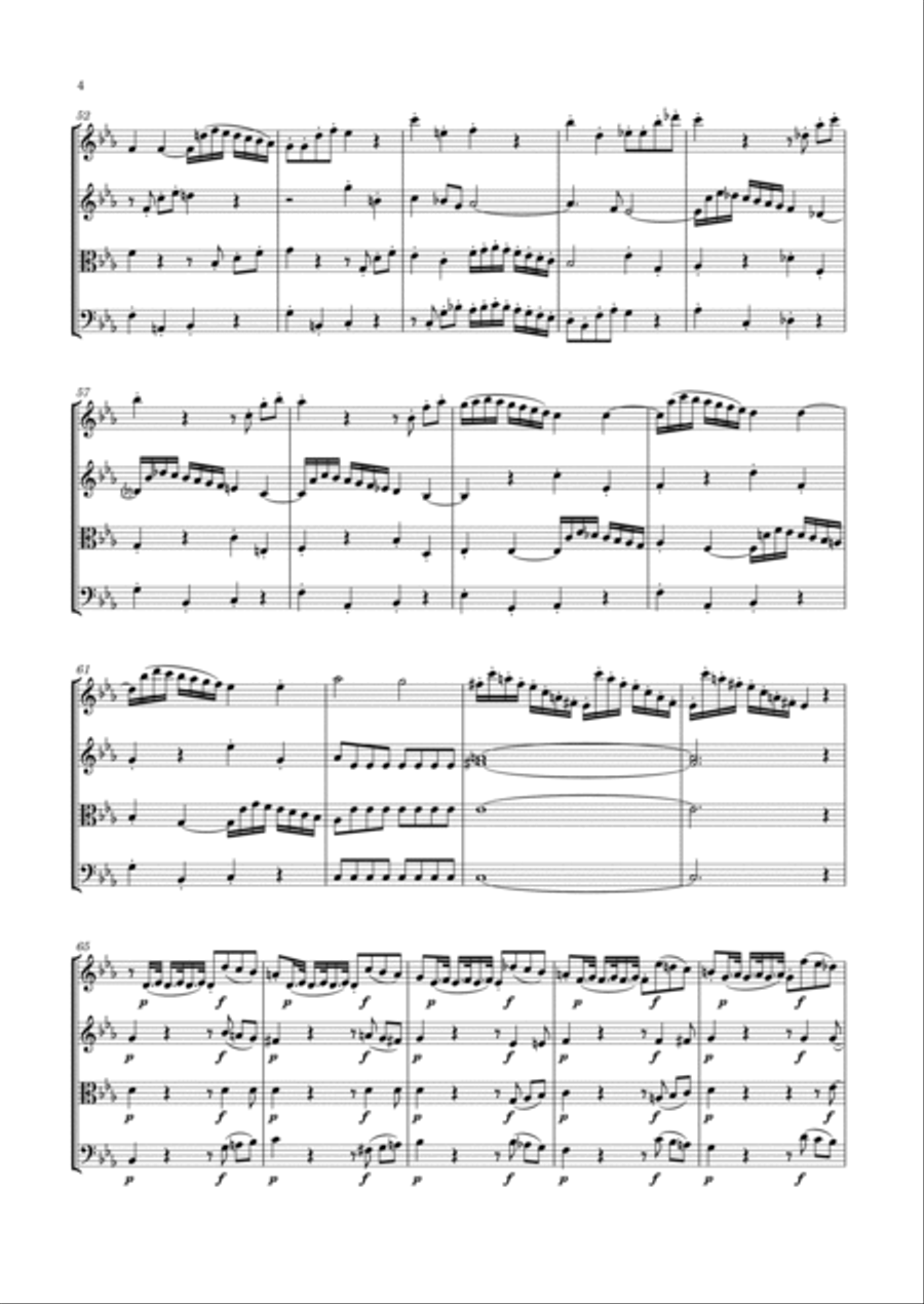 Haydn - String Quartet in E flat major, Hob.III:20 ; Op.9 No.2 String Quartet scores gallery preview page 5