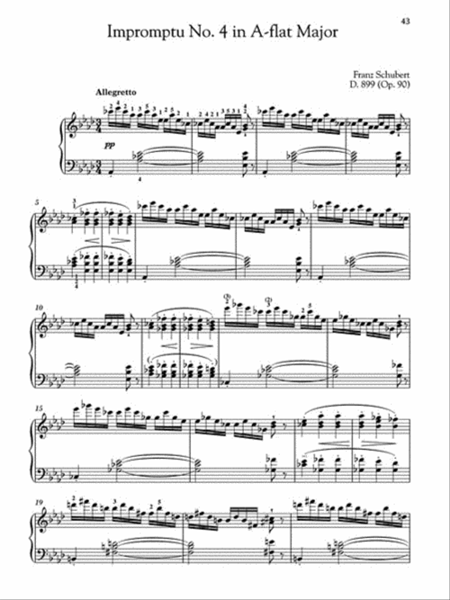 Schubert – Four Impromptus, D. 899 (0p. 90) Piano Solo scores gallery preview page 5