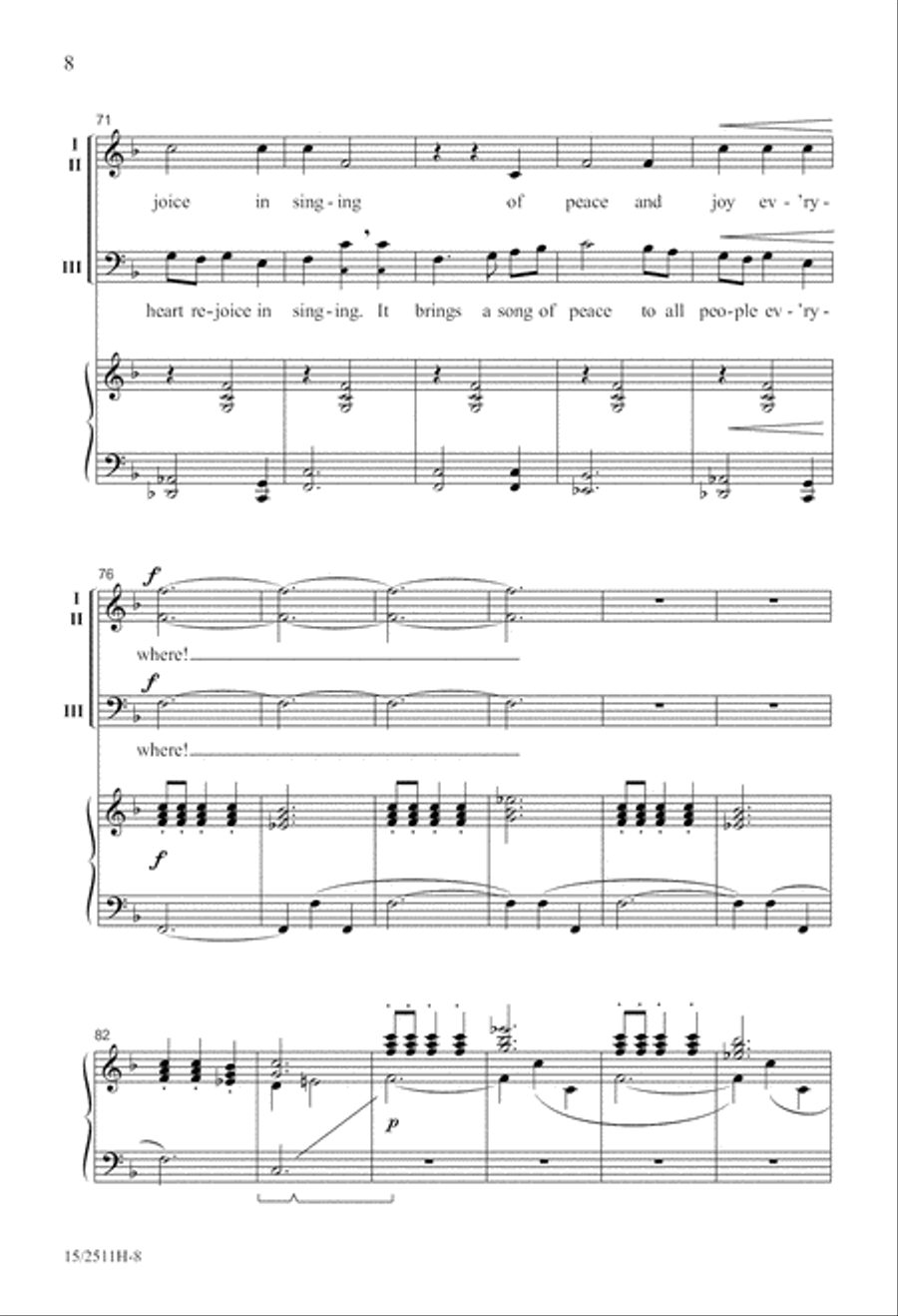 A Joyful Carol 3-Part scores gallery preview page 8