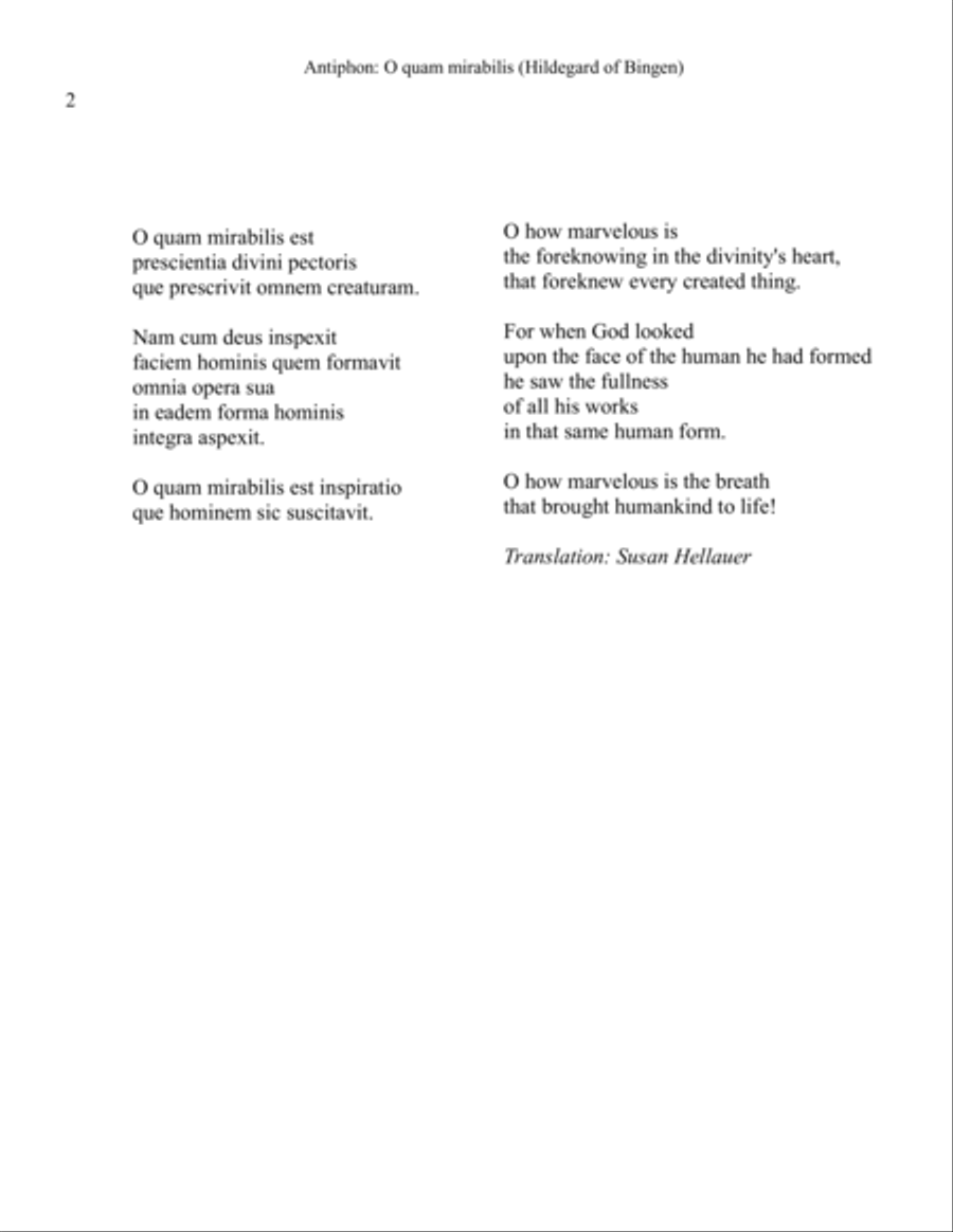Antiphon: O quam mirabilis from Anonymous 4's album 
