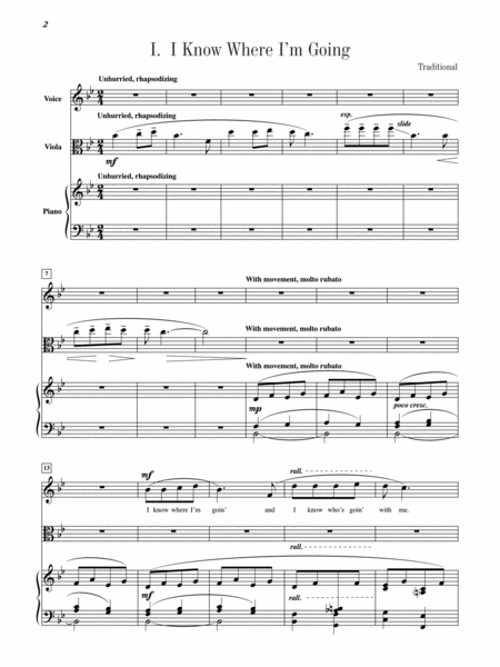 Four Folk Songs for Soprano, Viola and Piano