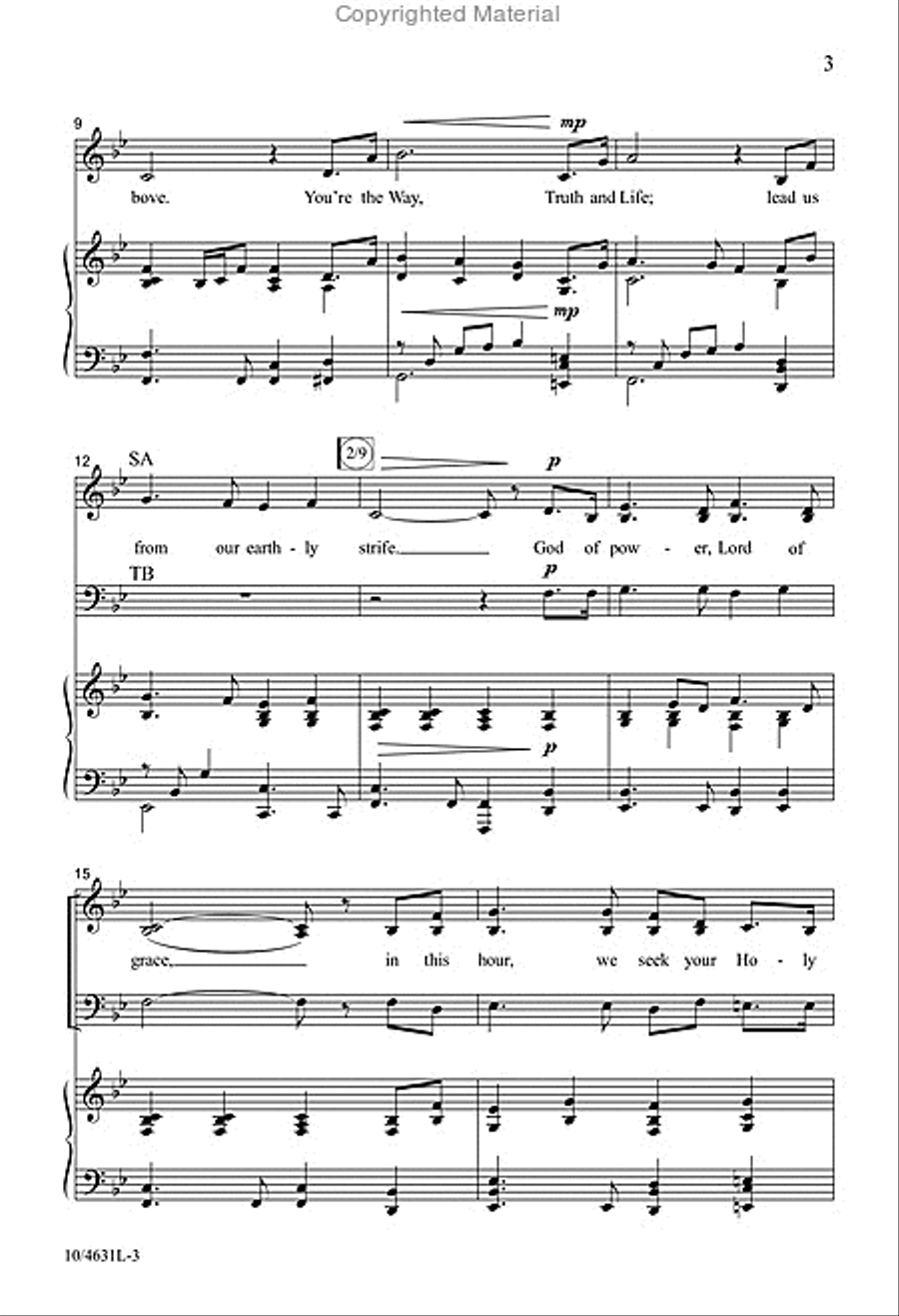 God of Glory, Lord of Love 4-Part scores gallery preview page 3