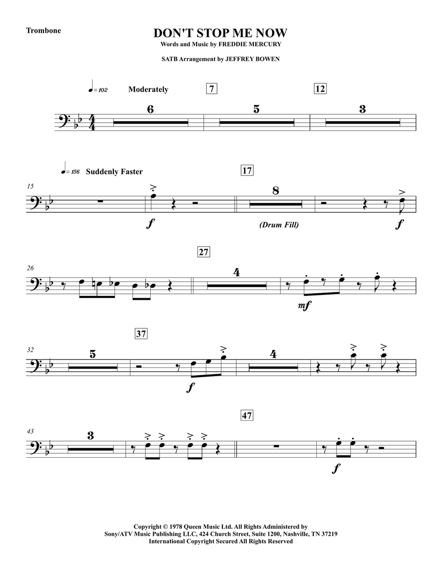 Don't Stop Me Now Concert Band scores gallery preview page 5