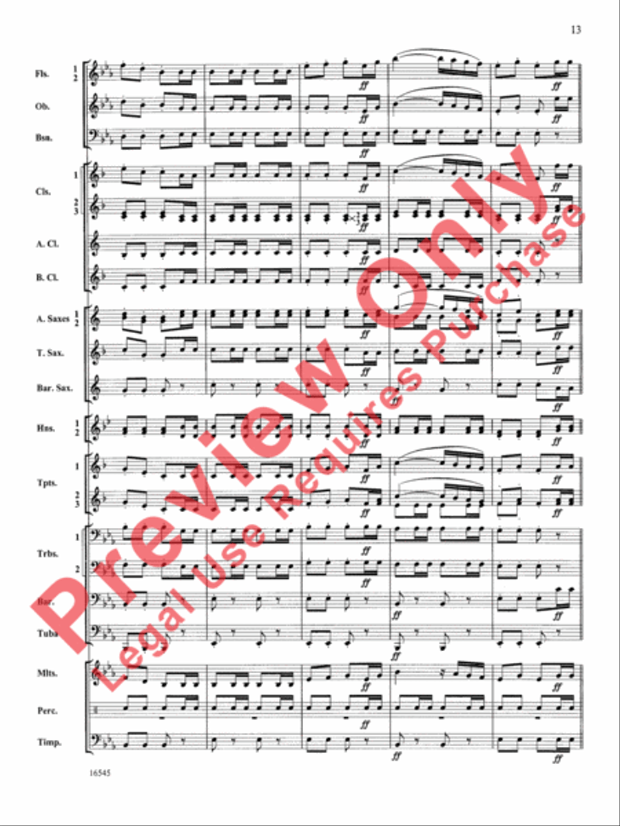 William Tell Overture Concert Band scores gallery preview page 14