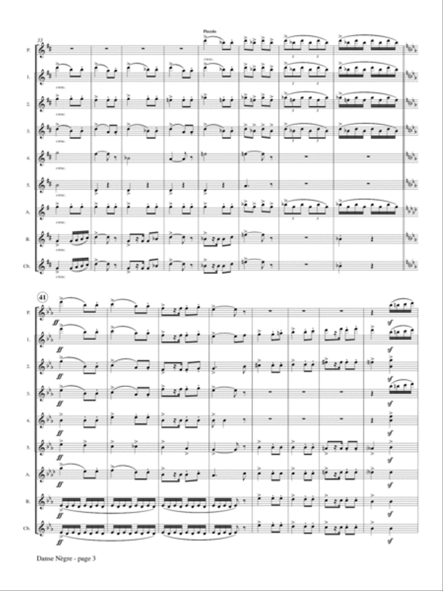 Danse Nègre from African Suite for Flute Choir Flute Choir scores gallery preview page 4