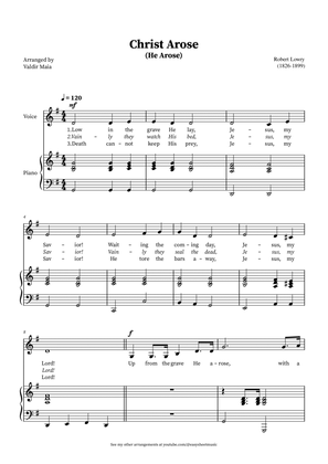Christ Arose (He Arose) - Voice and Piano (G)