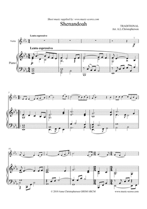 Shenandoah - Violin and Piano - higher
