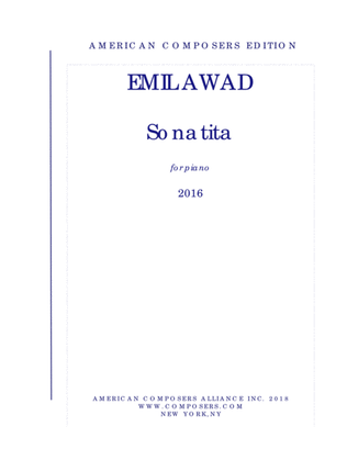 Book cover for [Awad] Sonatina for Piano