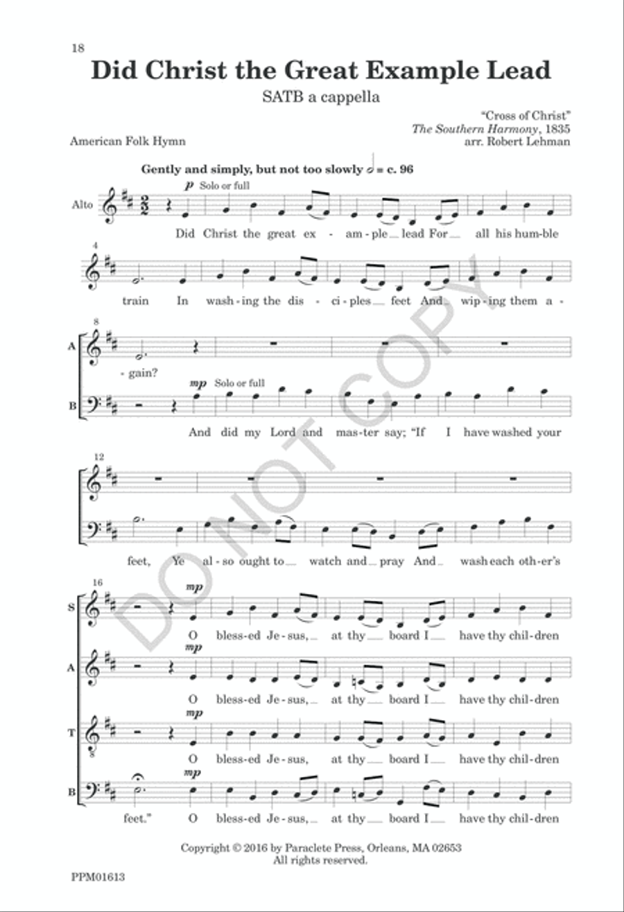 Nine American Folk Hymns 4-Part scores gallery preview page 21