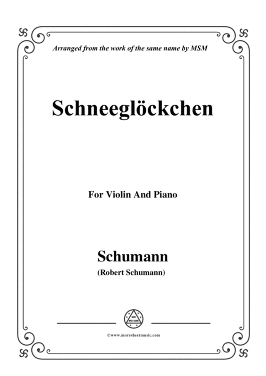 Schumann-Schneeglöckchen,Op.79,No.27,for Violin and Piano image number null