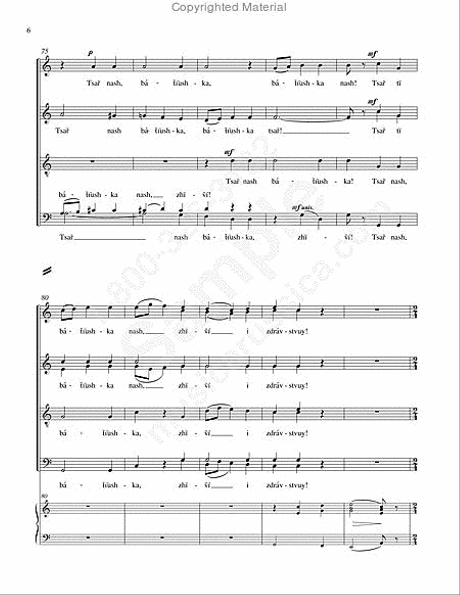 Coronation Scene from 'Boris Godunov' (Choral Parts) 4-Part scores gallery preview page 5