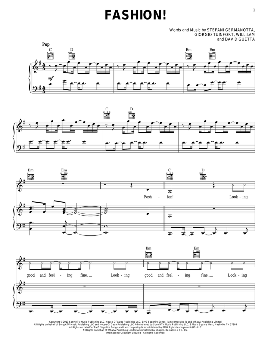 Fashion! Acoustic Guitar scores gallery preview page 1