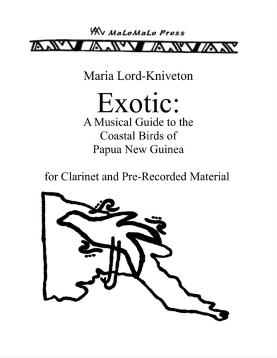 Exotic: A Musical Guide to the Coastal Birds of Papua New Guinea Clarinet Solo scores gallery preview page 1
