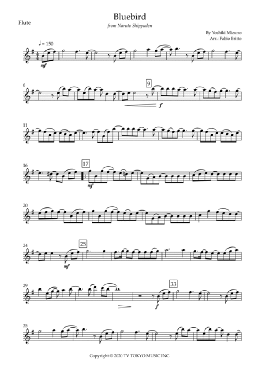 Ikimono Gakari's Blue Bird Woodwind Trio scores gallery preview page 6